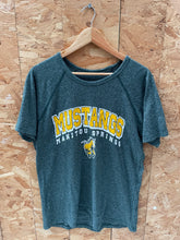 Vintage 90s Manitou Springs Mustangs T-Shirt - Dark Green/Grey - Size L
